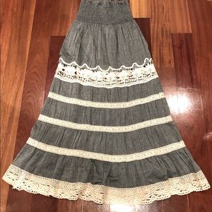 Romeo and Juliet maxi skirt or dress gray sz M